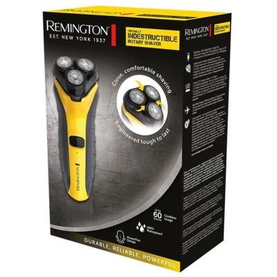 Бритва електр. Remington роторна Virtually Indestructible, 4.8Вт, бритв.головок-3, Ni-Mh, сух., тример, чорно-жовтий (PR1855)