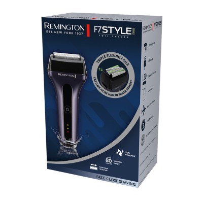 Бритва електр. Remington сіткова F7 Style, бритв.головок-3, Ni-Mh, сух., тример, USB-C, синій (F7000)
