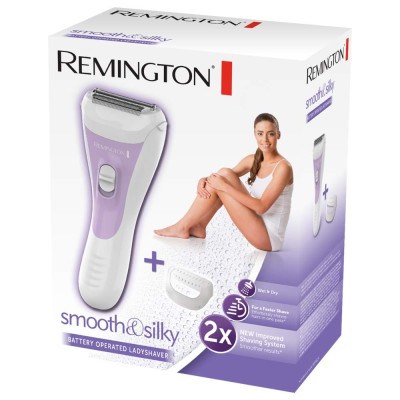 Бритва електр. Remington сіткова Smooth&Silky, АААx2, сух.+волог., жіночий тример, біло-фіолетовий (WSF5060)