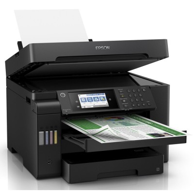БФП ink color A3 Epson EcoTank L15150 32_22 ppm Fax DADF Duplex USB Ethernet Wi-Fi 4 inks Pigment (C11CH72404)