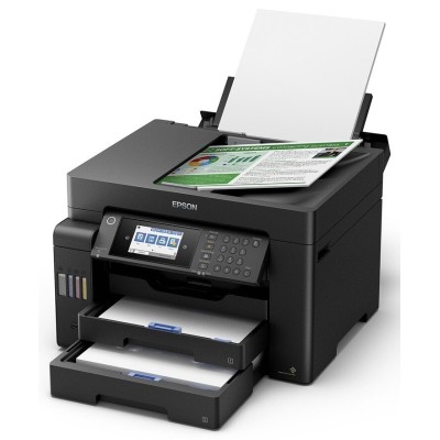 БФП ink color A3 Epson EcoTank L15150 32_22 ppm Fax DADF Duplex USB Ethernet Wi-Fi 4 inks Pigment (C11CH72404)