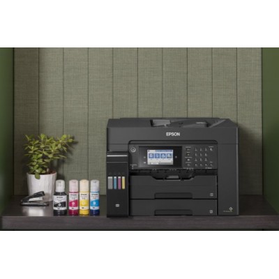 БФП ink color A3 Epson EcoTank L15150 32_22 ppm Fax DADF Duplex USB Ethernet Wi-Fi 4 inks Pigment (C11CH72404)
