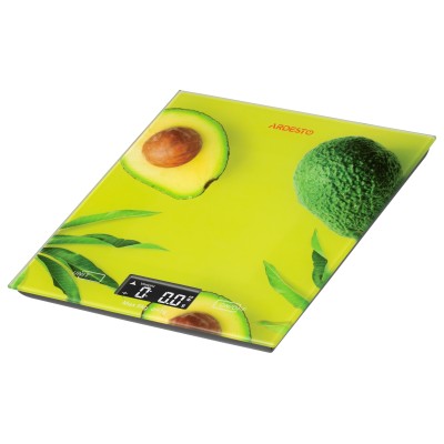 Ваги Ardesto кухонні Avocado, 5кг, AAAx2 в комплекті, скло, багатокольоровий (SCK-893AVOCADO)