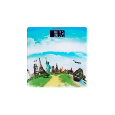 Ваги Ardesto підлогові Travel, 150кг, AAAx2 в комплекті, скло, багатокольорові (SCB-965TRAVEL)