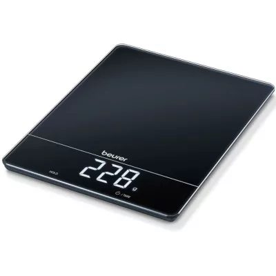 Ваги Beurer кухонні, 15кг, сенс. керування, АААx3 в комплекті, скло, чорний (KS_34)