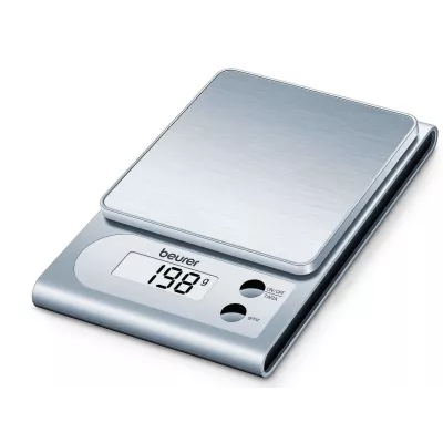 Ваги Beurer кухонні, 3кг, СR2032x1 в комплекті, метал, сірий (KS_22)