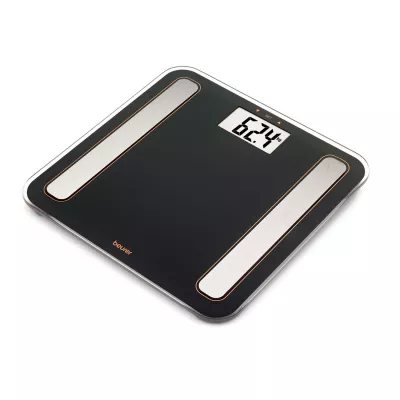 Ваги Beurer підлогові діагностичні, 180кг, підсвіч., дисплея, 1хCR2032, скло,чорний (BF_183_LE)