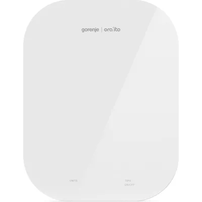 Ваги Gorenje кухонні, 10кг, AAAx3 в комплекті, скло, білий (KT10ORAW)