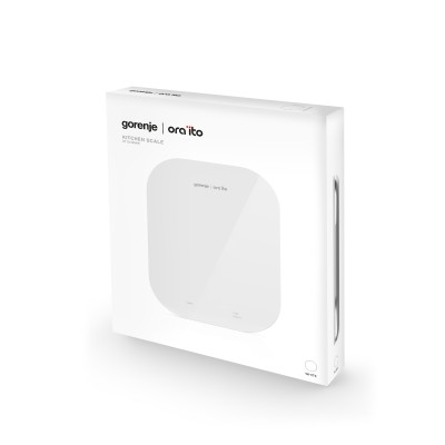 Ваги Gorenje кухонні, 10кг, AAAx3 в комплекті, скло, білий (KT10ORAW)