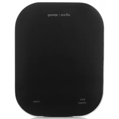 Ваги Gorenje кухонні, 10кг, AAAx3 в комплекті, скло, чорний (KT10ORAB)