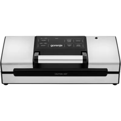 Вакууматор Gorenje для пакетів, 120Вт, 30см, електронне керування, +10 пакетів, нерж, чорний (VS120EPRO)