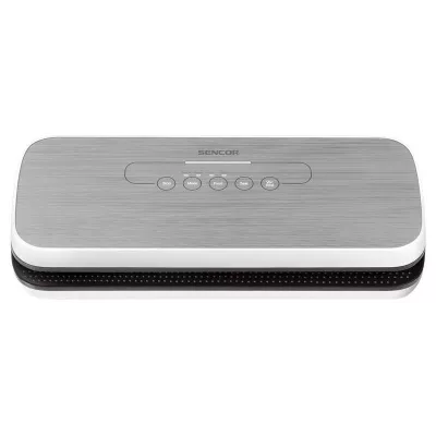 Вакууматор Sencor для пакетів і контейнерів, 110Вт, 30см, електронне керування, +5 пакетів, +1 рулон, пластик, сріблястий29 (SVS