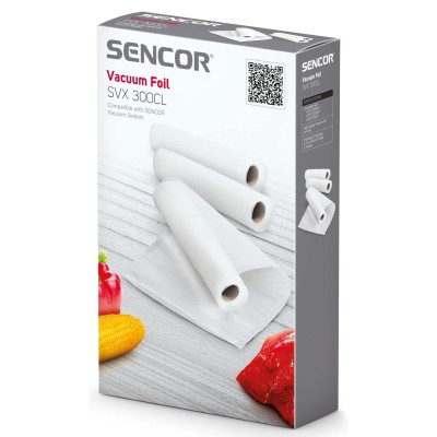 Вакуумна плівка для всіх вакууматорів Sencor, 3 рулони 20х200см (SVX300CL)