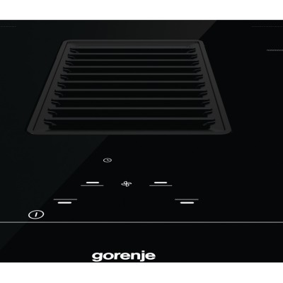 Варильна повверхня Gorenje індукційна, 83см, розширена зона, вбудована витяжка, 620м.куб/год, чорний (HET949BSC)