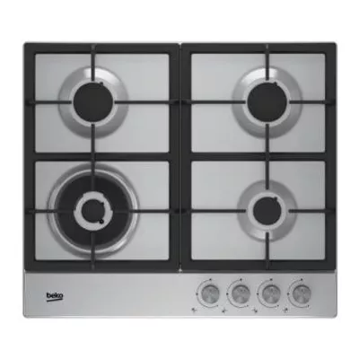 Варильна поверхня Beko газова, 60см, чавун, нерж (HIAW64225SX)