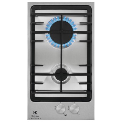 Варильна поверхня Electrolux газова, 30см, чавун, Доміно, нерж (EGG3322NVX)