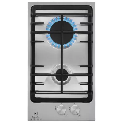 Варильна поверхня Electrolux газова, 30см, чавун, Доміно, нерж (EGG3322NVX)