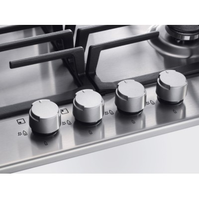 Варильна поверхня Electrolux газова, 30см, чавун, Доміно, нерж (EGG3322NVX)