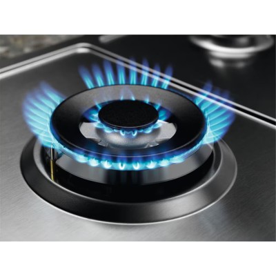 Варильна поверхня Electrolux газова, 60см, чавун, нерж (EGS6436SX)