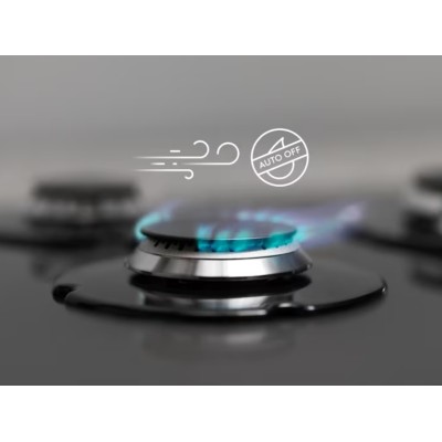 Варильна поверхня Electrolux газова, 60см, чавун, чорний матовий (KGS6436RK)