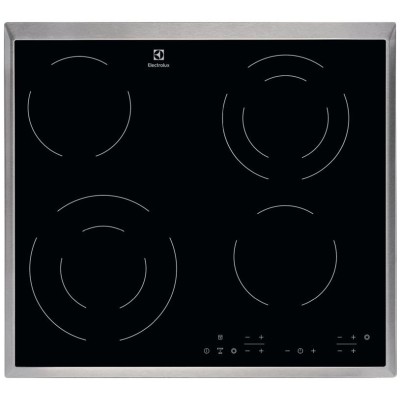 Варильна поверхня Electrolux електрична склокерамічна, 60см, чорний (EHF6342XOK)
