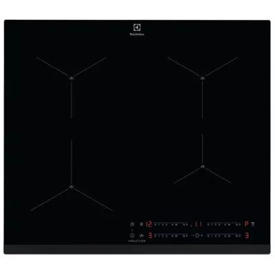 Варильна поверхня Electrolux індукційна, 60см, датчик кипіння, Hob2Hood, чорний (EIS62443)