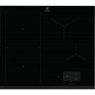 Варильна поверхня Electrolux індукційна, 60см, розширена зона, датчик кипіння, датчик смаження, сенсорний дисплей, Hob2Hood, чор