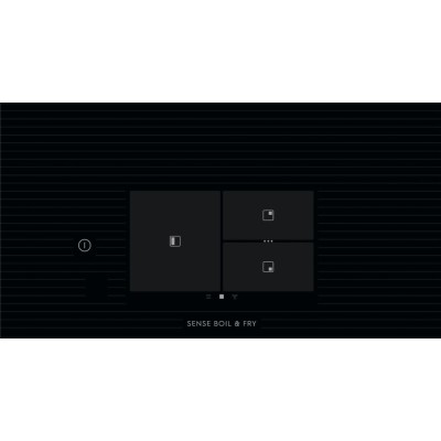 Варильна поверхня Electrolux індукційна, 60см, розширена зона, датчик кипіння, датчик смаження, сенсорний дисплей, Hob2Hood, чор