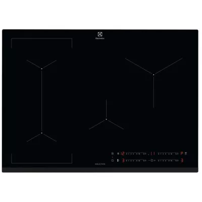 Варильна поверхня Electrolux індукційна, 71см, розширена зона, Hob2Hood, чорний (EIV734)