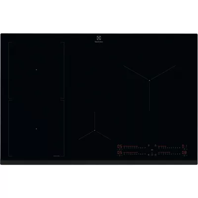 Варильна поверхня Electrolux індукційна, 80см, розширена зона, датчик кипіння, Hob2Hood, чорний (EIS82453)