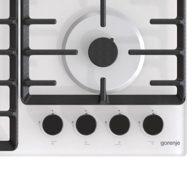 Варильна поверхня Gorenje газова на склі, 60см, чавун, білий (GT642SYW) Варильна поверхня Gorenje газова на склі, 60см, чавун, білий (GT642SYW)