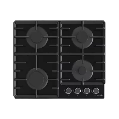 Варильна поверхня Gorenje газова на склі, 60см, чавун, чорний (GT642AB)