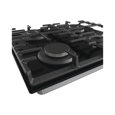 Варильна поверхня Gorenje газова на склі, 60см, чавун, чорний (GT642AB)