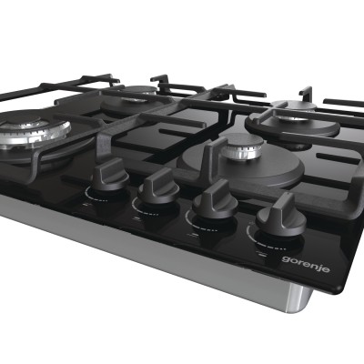 Варильна поверхня Gorenje газова на склі, 60см, чавун, чорний (GTW641EB) Варильна поверхня Gorenje газова на склі, 60см, чавун, чорний (GTW641EB)