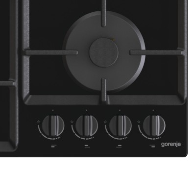 Варильна поверхня Gorenje газова на склі, 60см, чавун, чорний (GTW641EB) Варильна поверхня Gorenje газова на склі, 60см, чавун, чорний (GTW641EB)