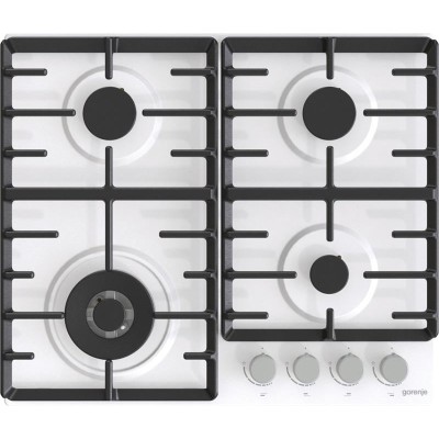 Варильна поверхня Gorenje газова, 60см, чавун, білий (GW642AXW)