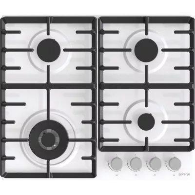 Варильна поверхня Gorenje газова, 60см, чавун, білий (GW642AXW)