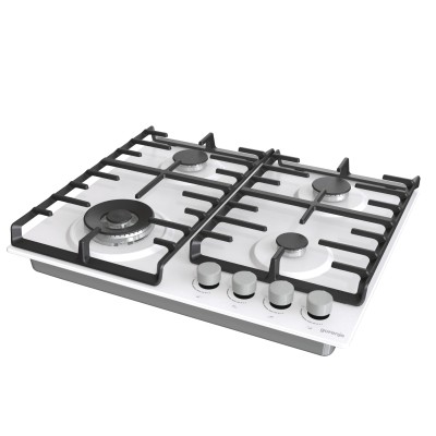 Варильна поверхня Gorenje газова, 60см, чавун, білий (GW642AXW)