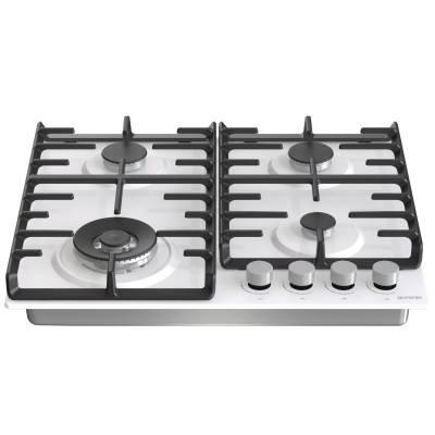 Варильна поверхня Gorenje газова, 60см, чавун, білий (GW642AXW)
