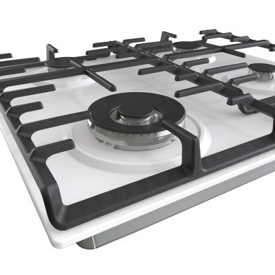 Варильна поверхня Gorenje газова, 60см, чавун, білий (GW642AXW)