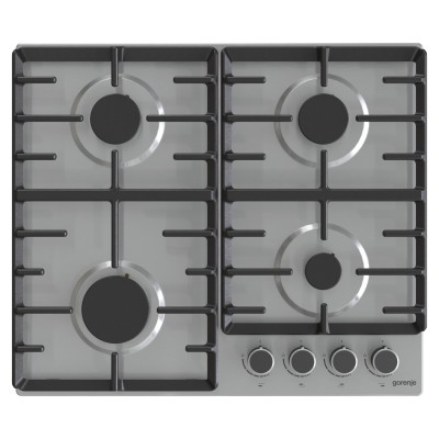 Варильна поверхня Gorenje газова, 60см, чавун, нерж (G642ABX)