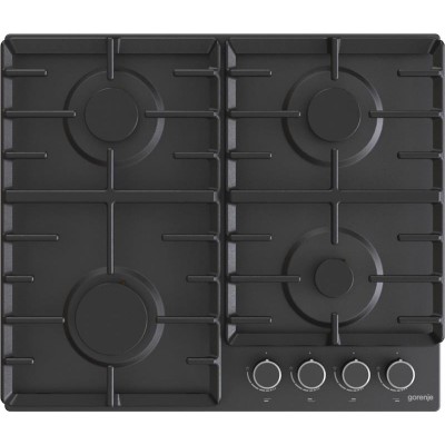 Варильна поверхня Gorenje газова, 60см, чавун, чорний (G642AB)