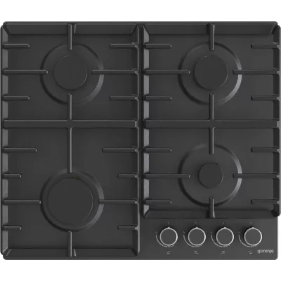 Варильна поверхня Gorenje газова, 60см, чавун, чорний (G642AB)