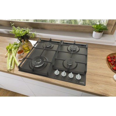 Варильна поверхня Gorenje газова, 60см, чавун, чорний (GW641EXB)