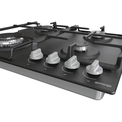 Варильна поверхня Gorenje газова, 60см, чавун, чорний (GW641EXB)