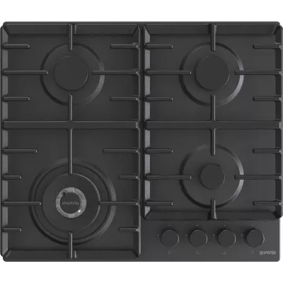 Варильна поверхня Gorenje газова, 60см, чавун, чорний (GW642SYB)