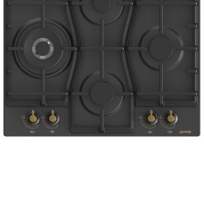 Варильна поверхня Gorenje газова, 60см, чавун, чорний (GW6D42CLB)