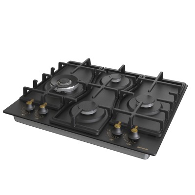 Варильна поверхня Gorenje газова, 60см, чавун, чорний (GW6D42CLB)