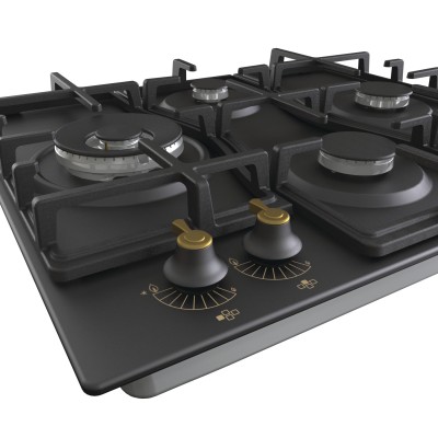 Варильна поверхня Gorenje газова, 60см, чавун, чорний (GW6D42CLB)