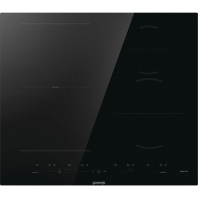 Варильна поверхня Gorenje індукційна, 60см, PowerBoost, TouchControl, збільшена площа приготування, чорний (GI6432BSCE)